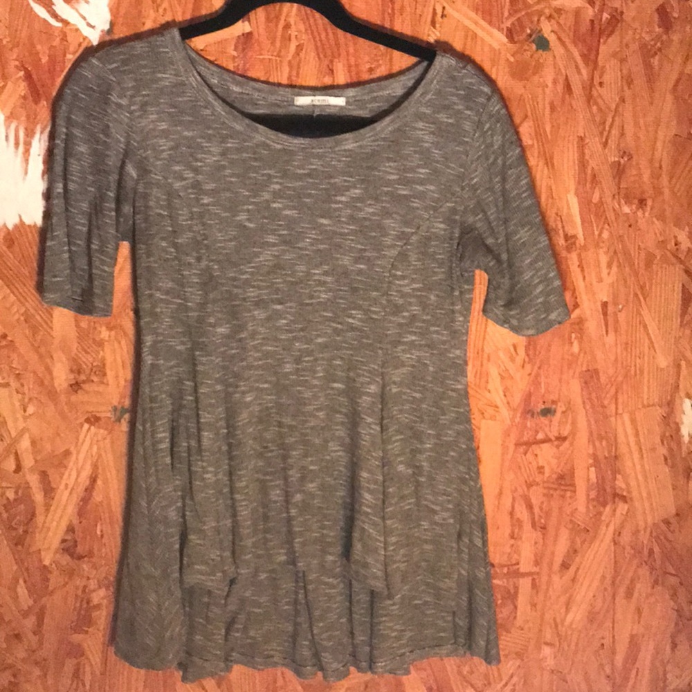 Grey high-low shirt